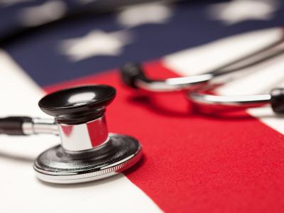 Stethescope on United States flag