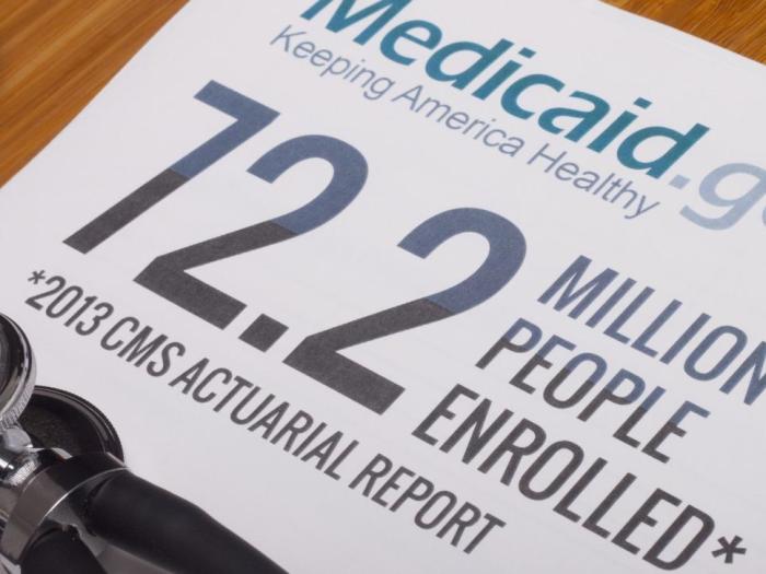 Report cover with Medicaid.gov logo stating 72.2 million people enrolled